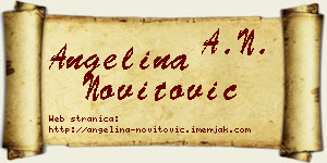 Angelina Novitović vizit kartica